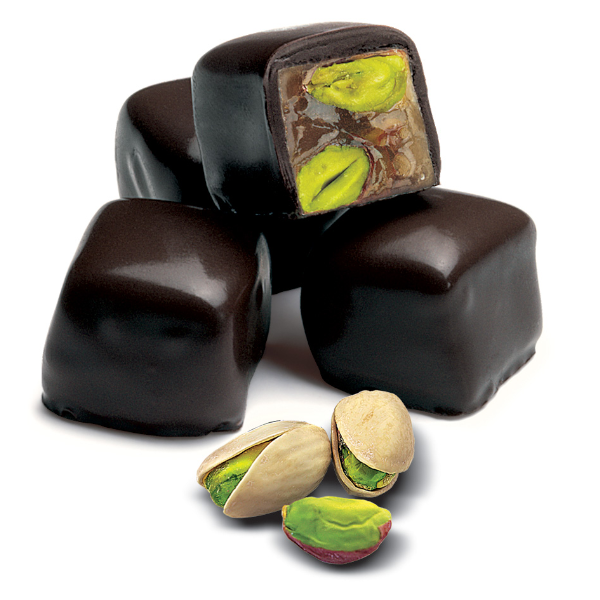 Çikolatalı Çifte Kavrulmuş Antep Fıstıklı Lokum