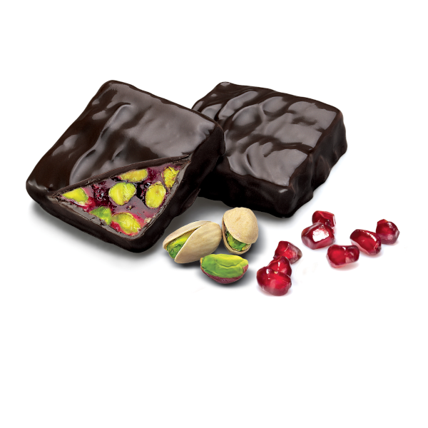 Çikolatalı Antep Fıstıklı Narlı Lokum